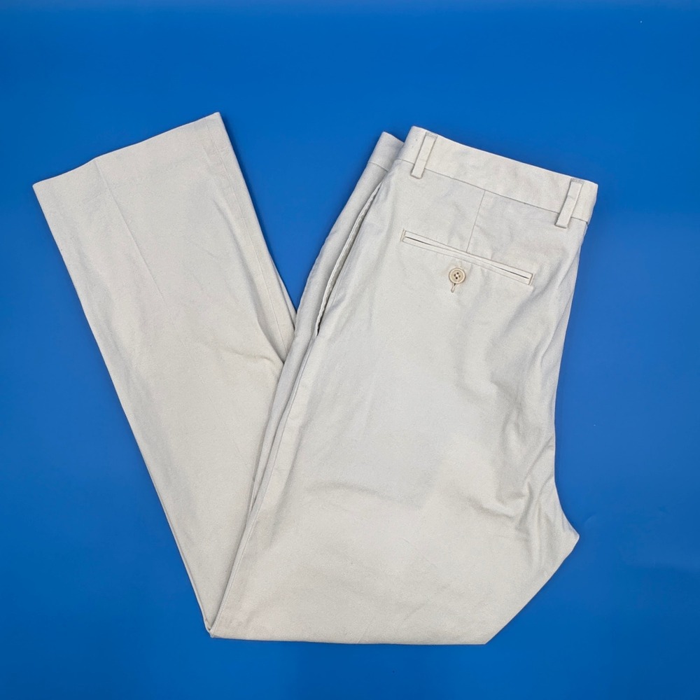Daniel Cremieux Signature Collection Tan Straight Leg Chino Pants 36x34 Mens